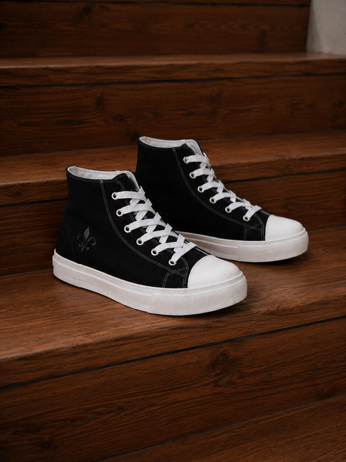 Baskets hautes en toile homme