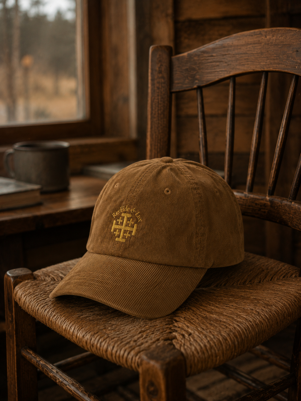 Casquette en velours côtelé