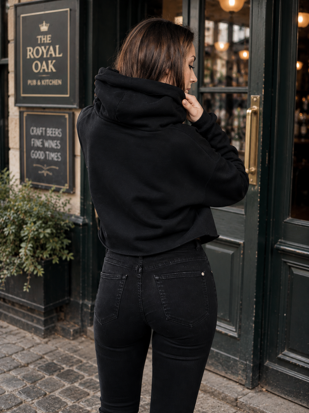 Sweat à Capuche Crop-Top